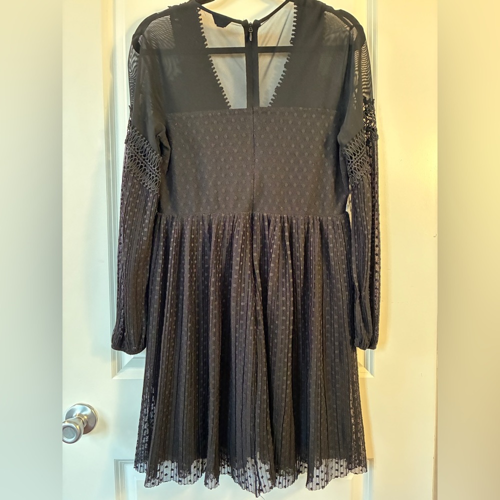 Topshop Black Crochet Accent Dress